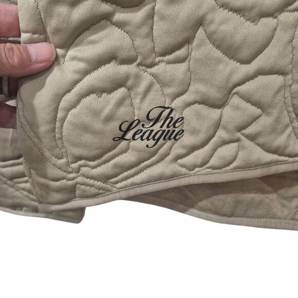 Nike Dri-Fit Golf "The League" Tan Quilted Sweatshirt w Pockets & Zip Neck NEW - Picture 11 of 16